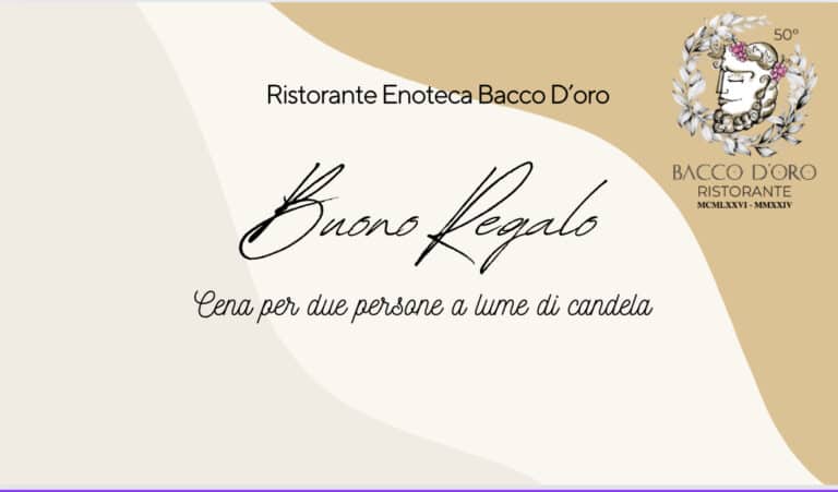 Scopri di più sull'articolo Buono Regalo…. un pensiero originale per una persona speciale !!! Regala una cena