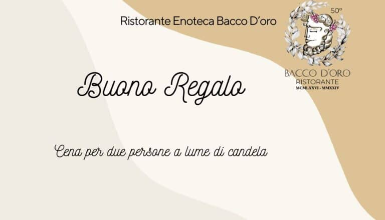 Scopri di più sull'articolo Buono Regalo…. un pensiero originale per una persona speciale !!! Regala una cena